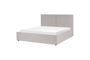 Dubbelsäng Moissac med lamellram Grå-Svart, 160x200 cm - Grå-Svart, 160x200 cm - Möbler - Säng - Säng med förvaring