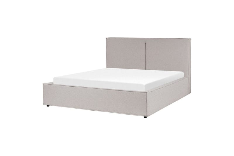 Dubbelsäng Moissac med lamellram Grå-Svart, 160x200 cm - Grå-Svart, 160x200 cm - Möbler - Säng - Säng med förvaring