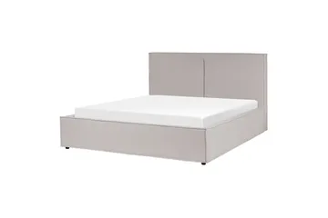 Dubbelsäng Moissac med lamellram Grå-Svart, 160x200 cm - Grå-Svart, 160x200 cm - Möbler - Säng - Säng med förvaring