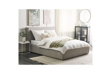 Dubbelsäng Moissac med lamellram Grå-Svart, 160x200 cm - Grå-Svart, 160x200 cm - Möbler - Säng - Säng med förvaring