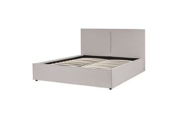 Dubbelsäng Moissac med lamellram Grå-Svart, 160x200 cm - Grå-Svart, 160x200 cm - Möbler - Säng - Säng med förvaring