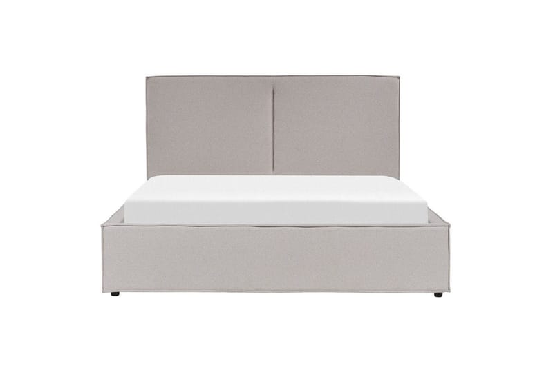 Dubbelsäng Moissac med lamellram Grå-Svart, 160x200 cm - Grå-Svart, 160x200 cm - Möbler - Säng - Säng med förvaring