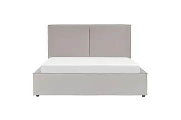 Dubbelsäng Moissac med lamellram Grå-Svart, 160x200 cm - Grå-Svart, 160x200 cm - Möbler - Säng - Säng med förvaring