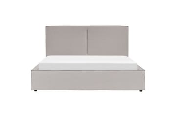 Dubbelsäng Moissac med lamellram Grå-Svart, 180x200 cm - Grå-Svart, 180x200 cm - Möbler - Säng - Säng med förvaring