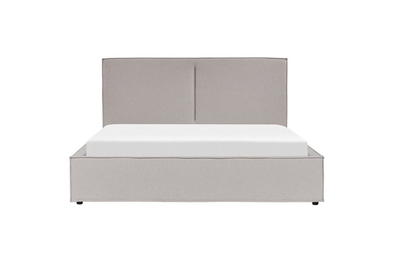 Dubbelsäng Moissac med lamellram Grå-Svart, 180x200 cm - Grå-Svart, 180x200 cm - Möbler - Säng - Säng med förvaring