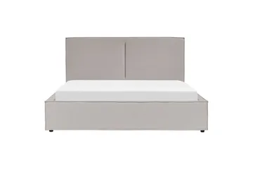 Dubbelsäng Moissac med lamellram Grå-Svart, 180x200 cm - Grå-Svart, 180x200 cm - Möbler - Säng - Säng med förvaring