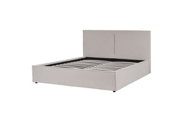 Dubbelsäng Moissac med lamellram Grå-Svart, 180x200 cm - Grå-Svart, 180x200 cm - Möbler - Säng - Säng med förvaring