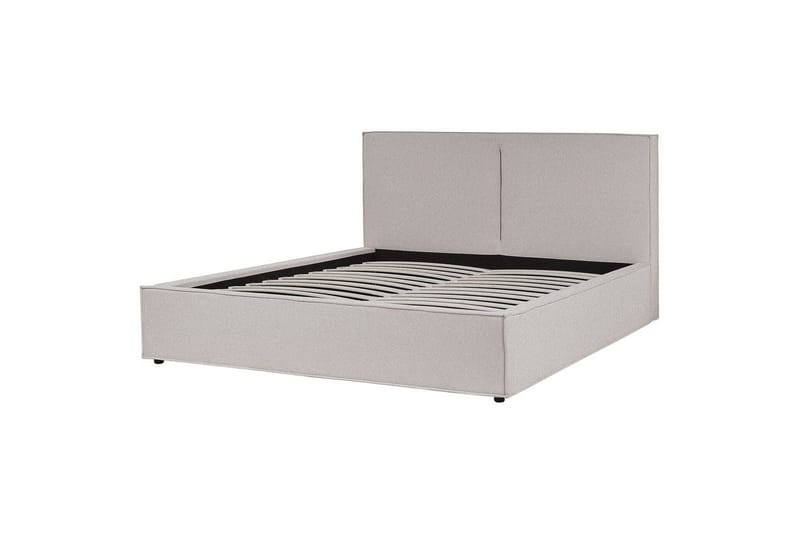 Dubbelsäng Moissac med lamellram Grå-Svart, 180x200 cm - Grå-Svart, 180x200 cm - Möbler - Säng - Säng med förvaring