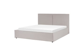 Dubbelsäng Moissac med lamellram Grå-Svart, 180x200 cm - Grå-Svart, 180x200 cm - Möbler - Säng - Säng med förvaring