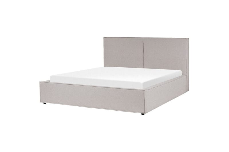 Dubbelsäng Moissac med lamellram Grå-Svart, 180x200 cm - Grå-Svart, 180x200 cm - Möbler - Säng - Säng med förvaring