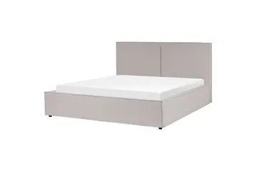 Dubbelsäng Moissac med lamellram Grå-Svart, 180x200 cm - Grå-Svart, 180x200 cm - Möbler - Säng - Säng med förvaring
