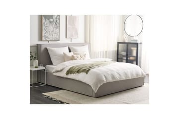 Dubbelsäng Moissac med lamellram Grå-Svart, 180x200 cm - Grå-Svart, 180x200 cm - Möbler - Säng - Säng med förvaring