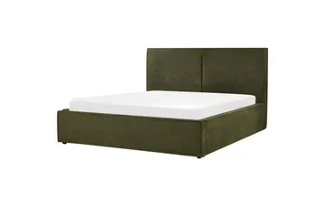 Dubbelsäng Moissac med lamellram Grön-Svart, 160x200 cm - Grön-Svart, 160x200 cm - Möbler - Säng - Säng med förvaring