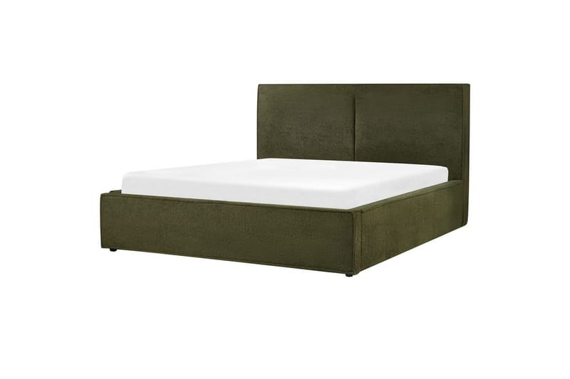 Dubbelsäng Moissac med lamellram Grön-Svart, 160x200 cm - Grön-Svart, 160x200 cm - Möbler - Säng - Säng med förvaring