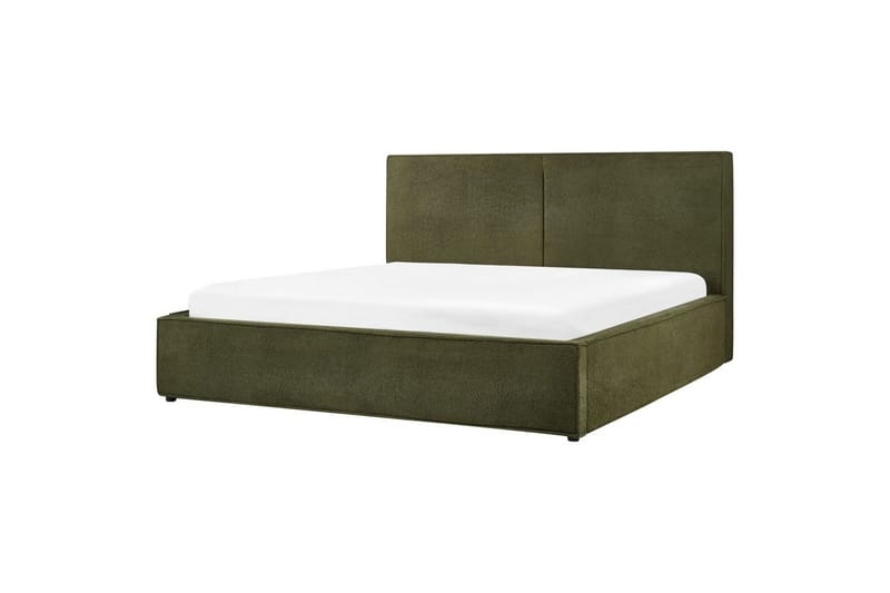 Dubbelsäng Moissac med lamellram Grön-Svart, 180x200 cm - Grön-Svart, 180x200 cm - Möbler - Säng - Säng med förvaring