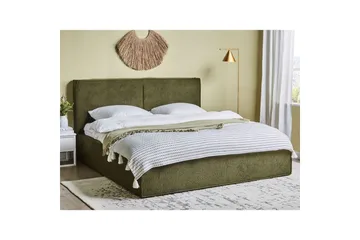 Dubbelsäng Moissac med lamellram Grön-Svart, 180x200 cm - Grön-Svart, 180x200 cm - Möbler - Säng - Säng med förvaring