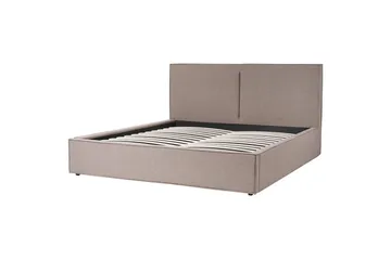 Dubbelsäng Moissac med lamellram Taupe-Svart, 180x200 cm - Taupe-Svart, 180x200 cm - Möbler - Säng - Säng med förvaring