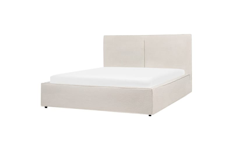 Dubbelsäng Moissac med lamellram Vit-Svart, 160x200 cm - Vit-Svart, 160x200 cm - Möbler - Säng - Säng med förvaring