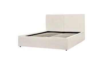 Dubbelsäng Moissac med lamellram Vit-Svart, 160x200 cm - Vit-Svart, 160x200 cm - Möbler - Säng - Säng med förvaring