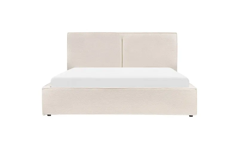 Dubbelsäng Moissac med lamellram Vit-Svart, 160x200 cm - Vit-Svart, 160x200 cm - Möbler - Säng - Säng med förvaring