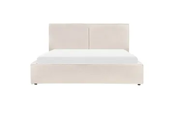 Dubbelsäng Moissac med lamellram Vit-Svart, 180x200 cm - Vit-Svart, 180x200 cm - Möbler - Säng - Säng med förvaring