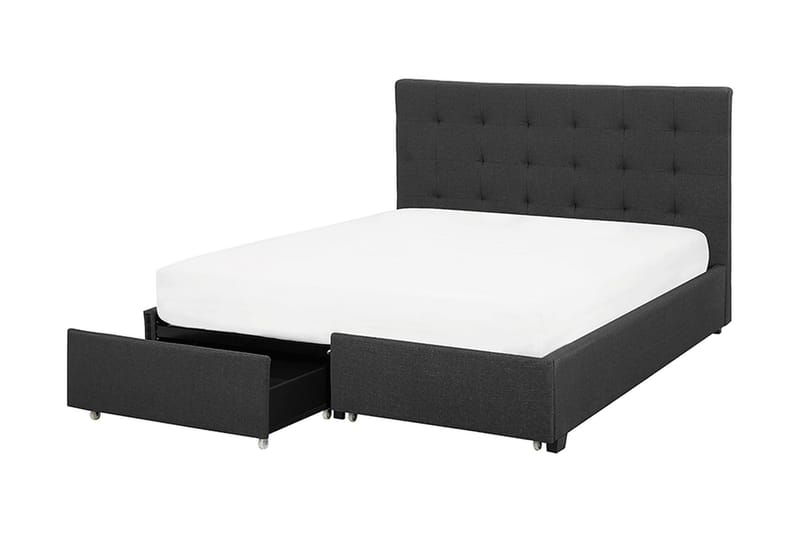 Dubbelsäng Mooneyrow med Förvaring 140x200 - Grå - Möbler - Säng - Säng med förvaring