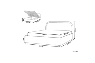 Dubbelsäng Quillien med förvaring 140x200 cm - 140x200 cm - Möbler - Säng - Säng med förvaring