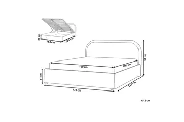 Dubbelsäng Quillien med förvaring 160x200 cm - 160x200 cm - Möbler - Säng - Säng med förvaring