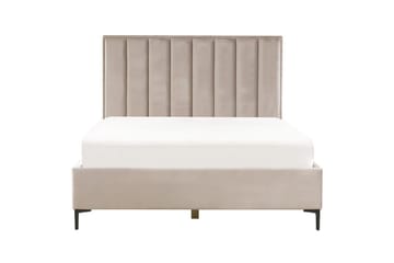 Dubbelsäng Sezanne med förvaring Beige-Grå-Svart, 160x200 cm - Beige-Grå-Svart, 160x200 cm - Möbler - Säng - Säng med förvaring