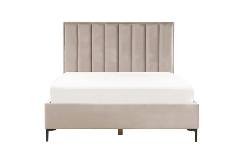 Dubbelsäng Sezanne med förvaring Beige-Grå-Svart, 160x200 cm - Beige-Grå-Svart, 160x200 cm - Möbler - Säng - Säng med förvaring