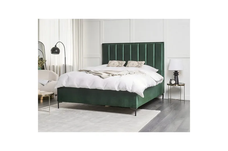 Dubbelsäng Sezanne med förvaring Grön-Svart, 160x200 cm - Grön-Svart, 160x200 cm - Möbler - Säng - Säng med förvaring