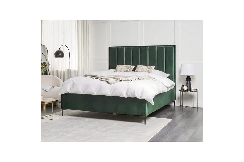 Dubbelsäng Sezanne med förvaring Grön-Svart, 160x200 cm - Grön-Svart, 160x200 cm - Möbler - Säng - Säng med förvaring