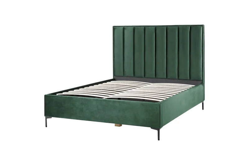 Dubbelsäng Sezanne med förvaring Grön-Svart, 160x200 cm - Grön-Svart, 160x200 cm - Möbler - Säng - Säng med förvaring