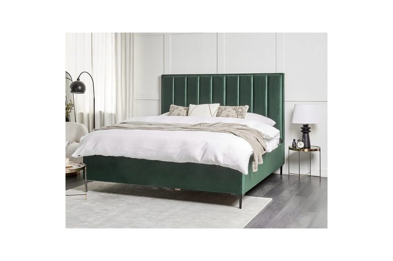 Dubbelsäng Sezanne med förvaring Grön-Svart, 180x200 cm - Grön-Svart, 180x200 cm - Möbler - Säng - Säng med förvaring
