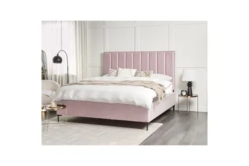 Dubbelsäng Sezanne med förvaring Rosa-Svart, 180x200 cm - Rosa-Svart, 180x200 cm - Möbler - Säng - Säng med förvaring