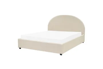 Dubbelsäng Vaucluse med förvaring Beige, 160x200 cm, Polyester - Beige, 160x200 cm, Polyester - Möbler - Säng - Säng med förvaring