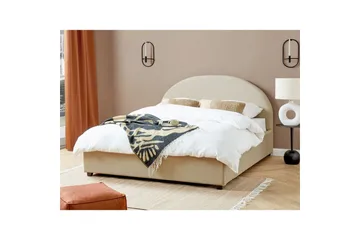 Dubbelsäng Vaucluse med förvaring Beige, 160x200 cm, Polyester - Beige, 160x200 cm, Polyester - Möbler - Säng - Säng med förvaring
