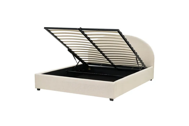 Dubbelsäng Vaucluse med förvaring Beige, 160x200 cm, Polyester, Beige, 160x200 cm, Polyester