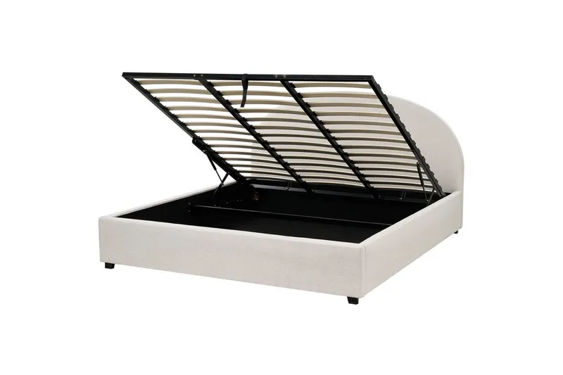 Dubbelsäng Vaucluse med förvaring Beige, 180x200 cm, Polyester, Beige, 180x200 cm, Polyester