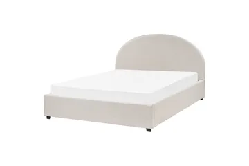 Dubbelsäng Vaucluse med förvaring Ljusbeige, 160x200 cm, Polyester - Ljusbeige, 160x200 cm, Polyester - Möbler - Säng - Säng med förvaring