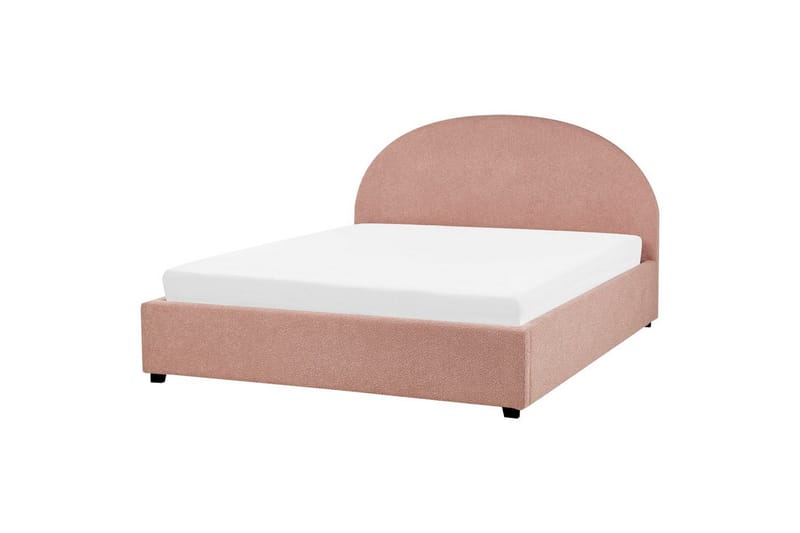 Dubbelsäng Vaucluse med förvaring Rosa, 180x200 cm, Bouclé - Rosa, 180x200 cm, Bouclé - Möbler - Säng - Säng med förvaring