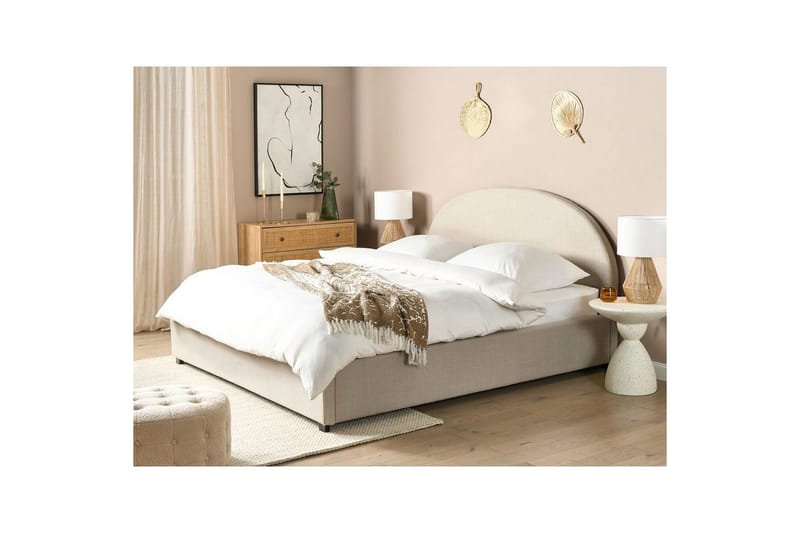 Dubbelsäng Vaucluse med förvaring Sandeige, 180x200 cm, Polyester - Sandeige, 180x200 cm, Polyester - Möbler - Säng - Säng med förvaring