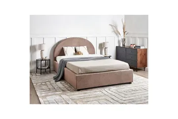 Dubbelsäng Vaucluse med förvaring Taupe, 140x200 cm, Bouclé - Taupe, 140x200 cm, Bouclé - Möbler - Säng - Säng med förvaring