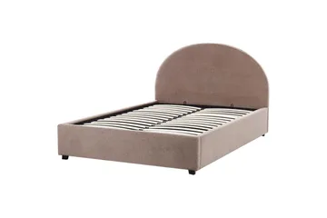 Dubbelsäng Vaucluse med förvaring Taupe, 140x200 cm, Bouclé - Taupe, 140x200 cm, Bouclé - Möbler - Säng - Säng med förvaring