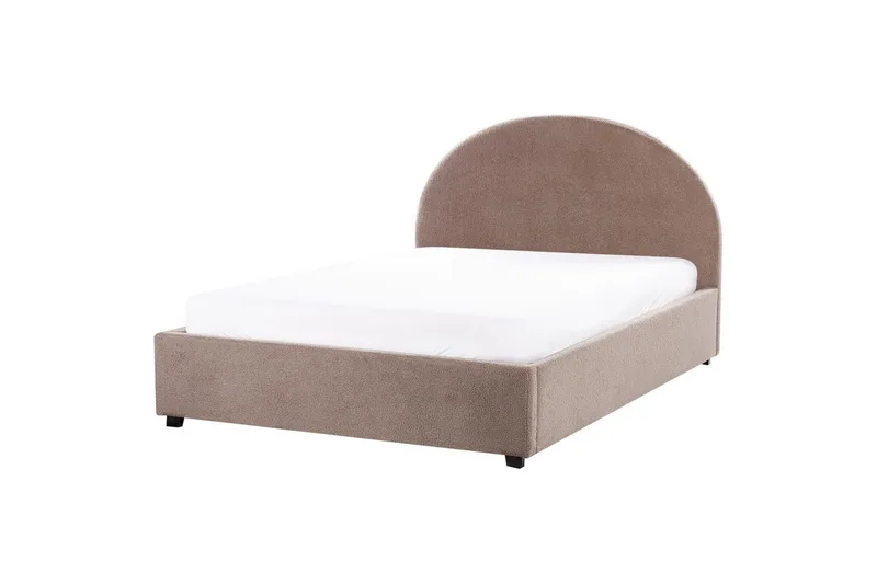 Dubbelsäng Vaucluse med förvaring Taupe, 140x200 cm, Bouclé - Taupe, 140x200 cm, Bouclé - Möbler - Säng - Säng med förvaring