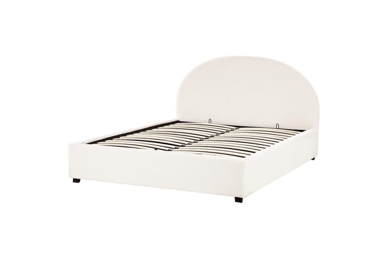 Dubbelsäng Vaucluse med förvaring Vit, 160x200 cm, Bouclé - Vit, 160x200 cm, Bouclé - Möbler - Säng - Säng med förvaring