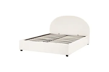 Dubbelsäng Vaucluse med förvaring Vit, 160x200 cm, Bouclé - Vit, 160x200 cm, Bouclé - Möbler - Säng - Säng med förvaring