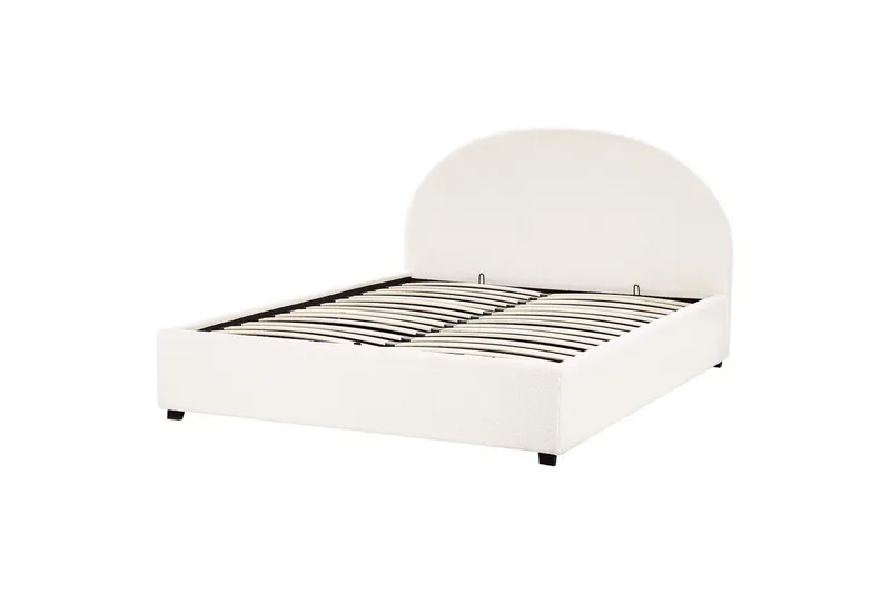 Dubbelsäng Vaucluse med förvaring Vit, 160x200 cm, Bouclé - Vit, 160x200 cm, Bouclé - Möbler - Säng - Säng med förvaring