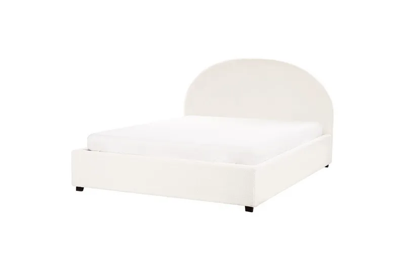 Dubbelsäng Vaucluse med förvaring Vit, 160x200 cm, Bouclé - Vit, 160x200 cm, Bouclé - Möbler - Säng - Säng med förvaring