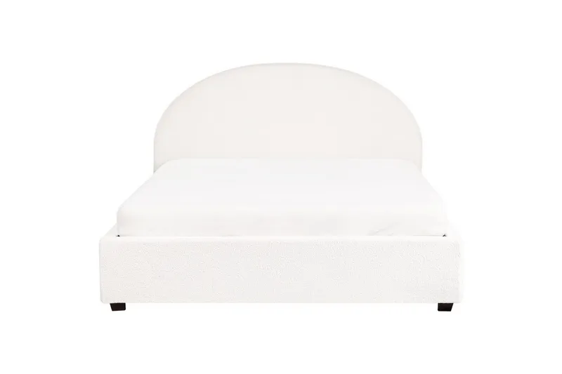 Dubbelsäng Vaucluse med förvaring Vit, 160x200 cm, Bouclé - Vit, 160x200 cm, Bouclé - Möbler - Säng - Säng med förvaring